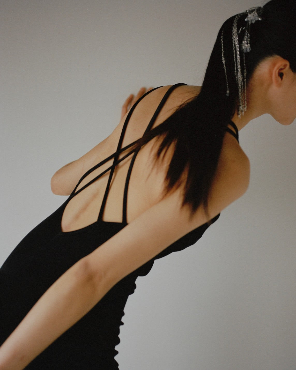 velour cami-onepiece Black【Stock】