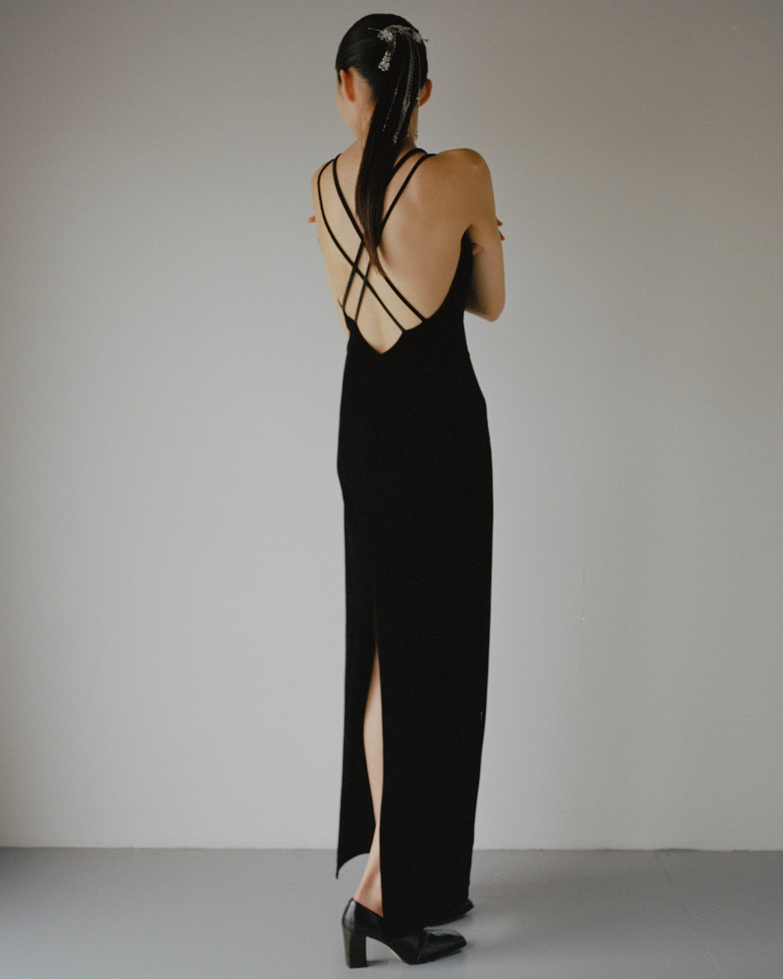 velour cami-onepiece Black【Stock】