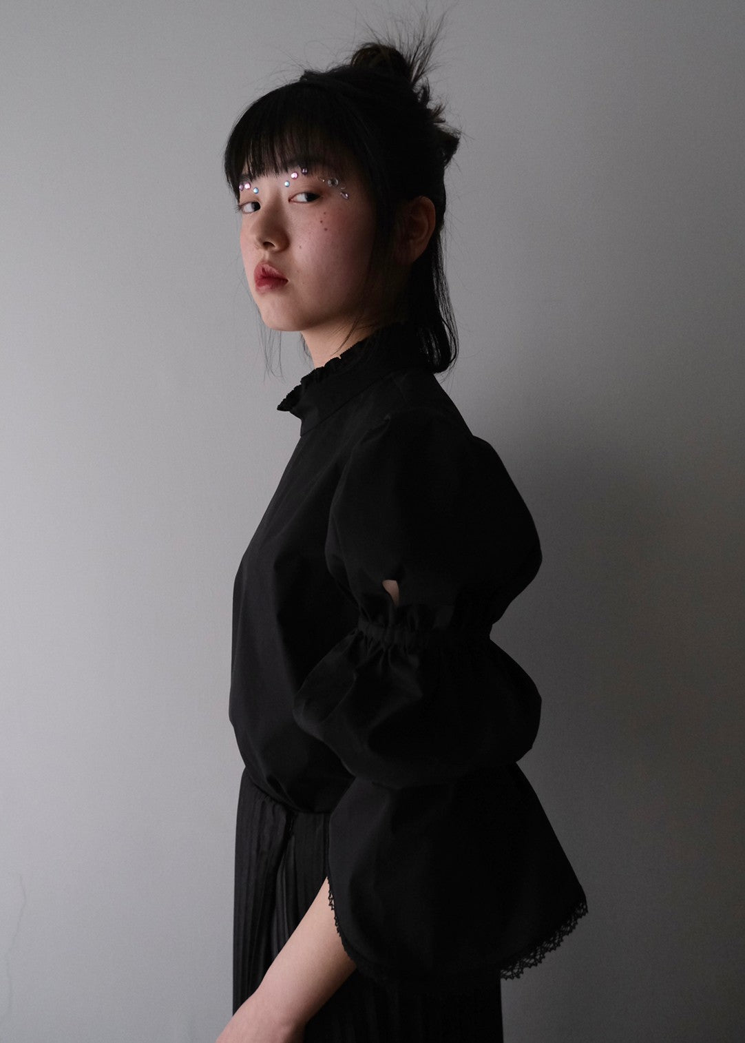 Puff sleeve blouse Black
