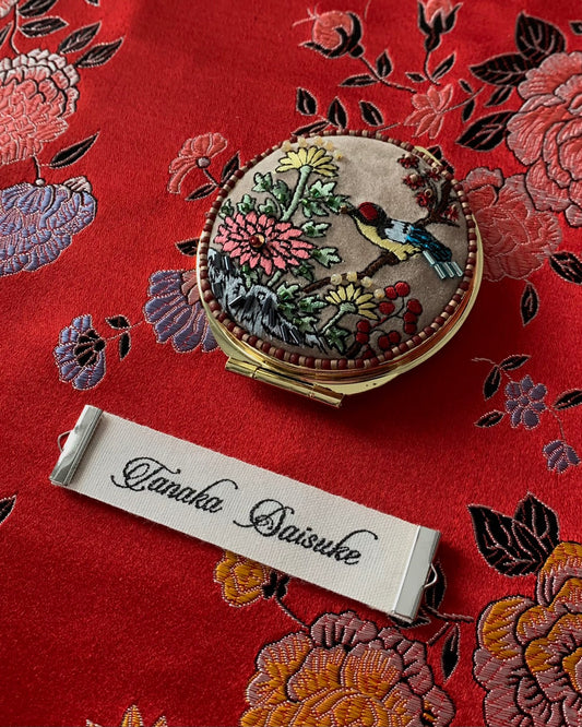 Flowers and bird compact mirror【Stock】