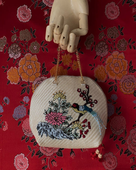 Flowers and bird Pouch bag【Delivery in April 2023】