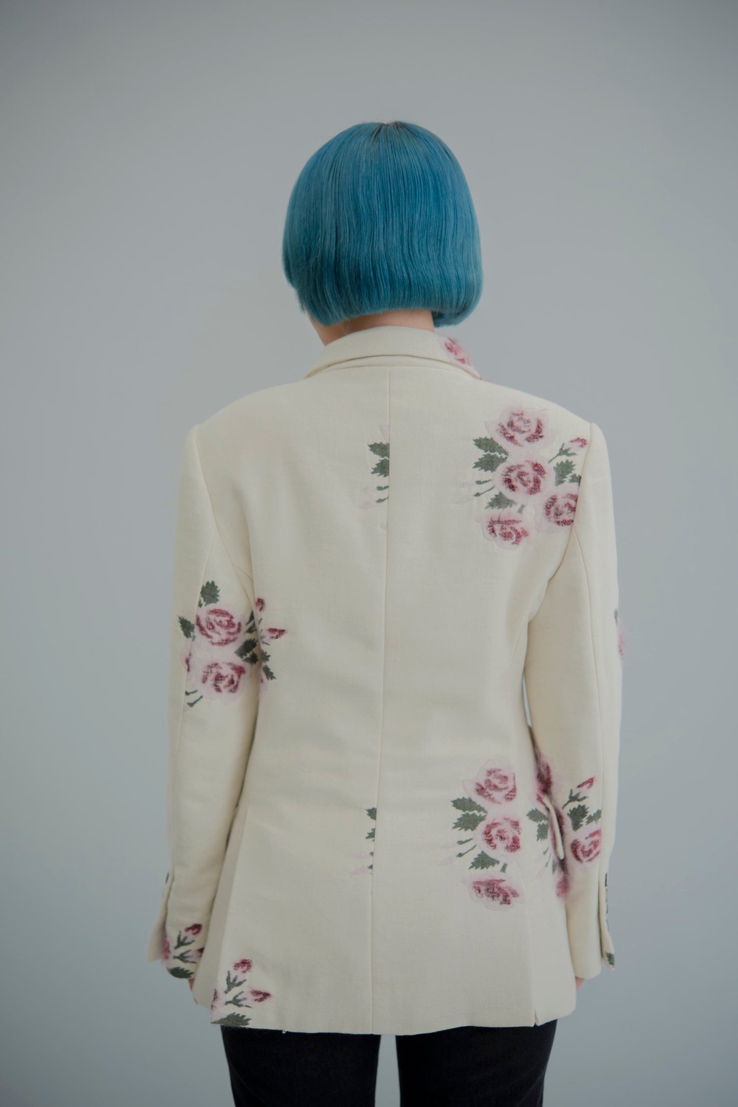 pink(yellow) rose jacquard jacket L【Delivery in August 2023】