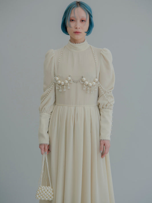 pearl bra dress【Delivery in January 2027】