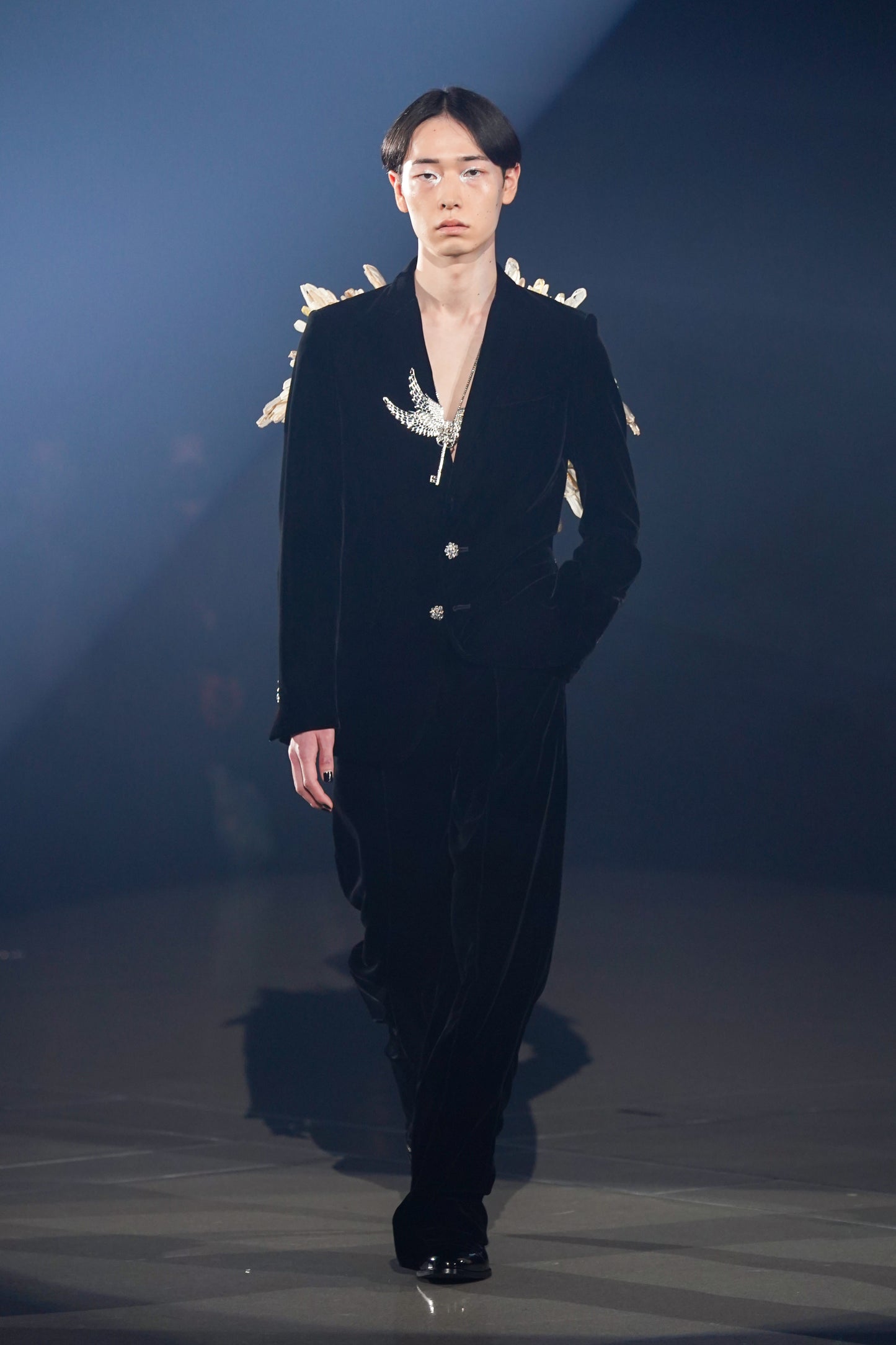 angel wing velvet jacket
