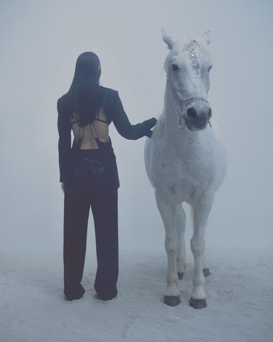 side open black pants【Delivery in January 2023】