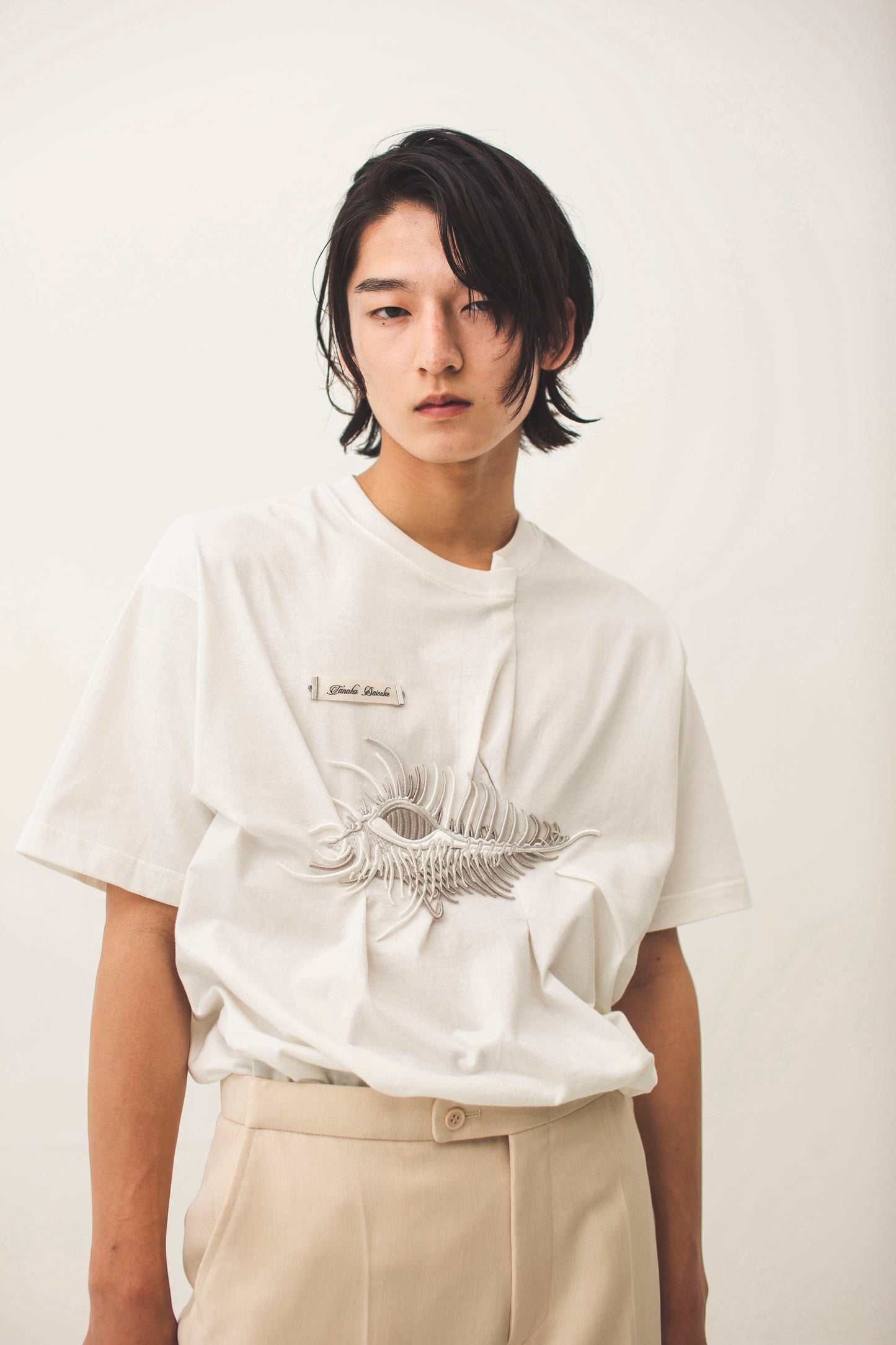 AKKIGAI on White T-shirt【stock】