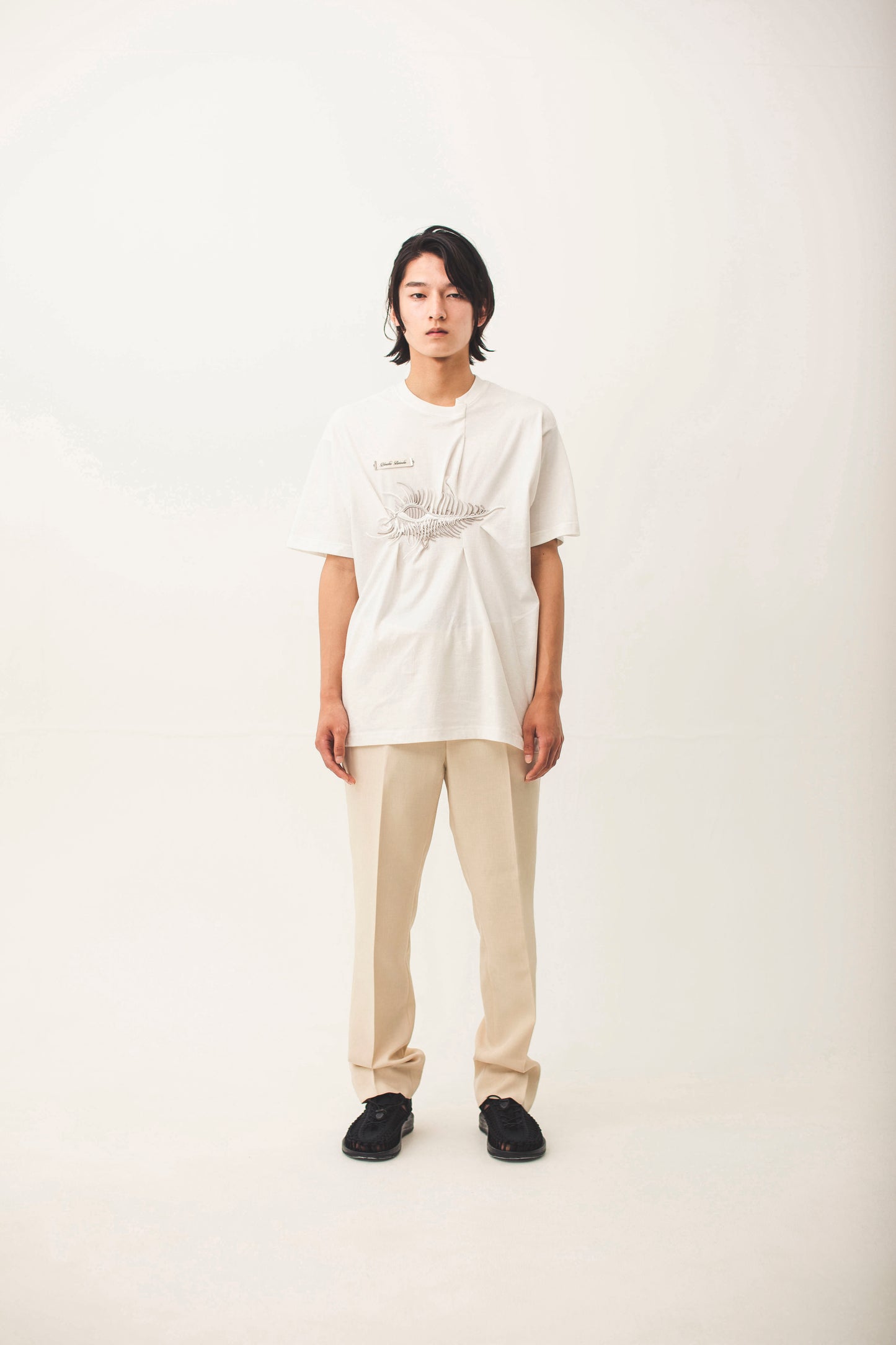 AKKIGAI on White T-shirt【stock】