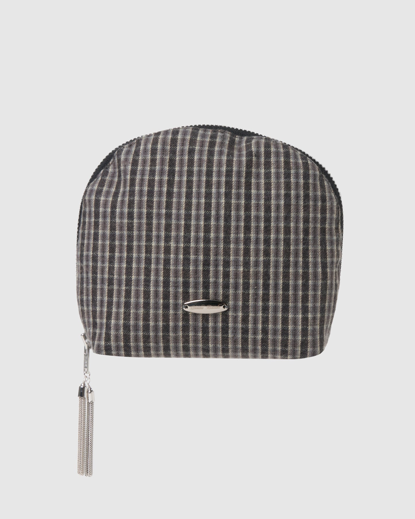 rocking horse check pouch Gray【stock】