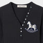 rocking horse patch thermal tops Charcoal【stock】