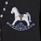 rocking horse patch thermal tops Charcoal【stock】