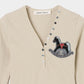 rocking horse patch thermal tops Beige【stock】