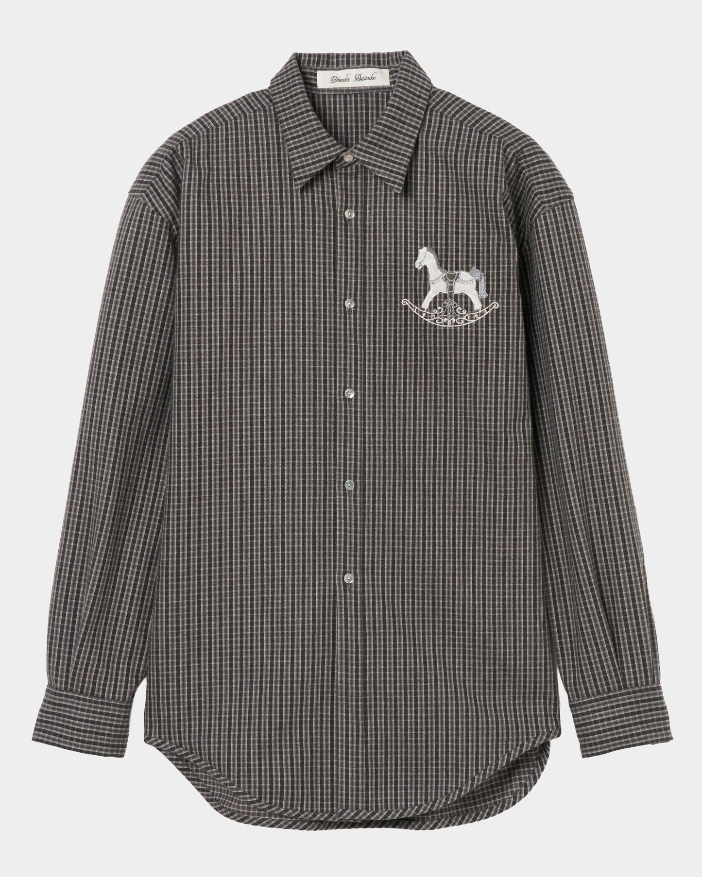 【New item】rocking horse check shirt Gray【Delivery in April 2026】