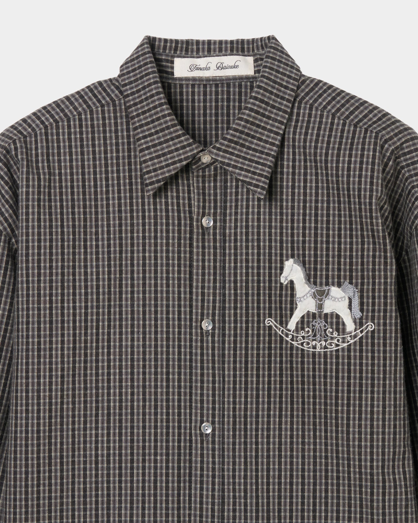 【New item】rocking horse check shirt Gray【Delivery in April 2026】