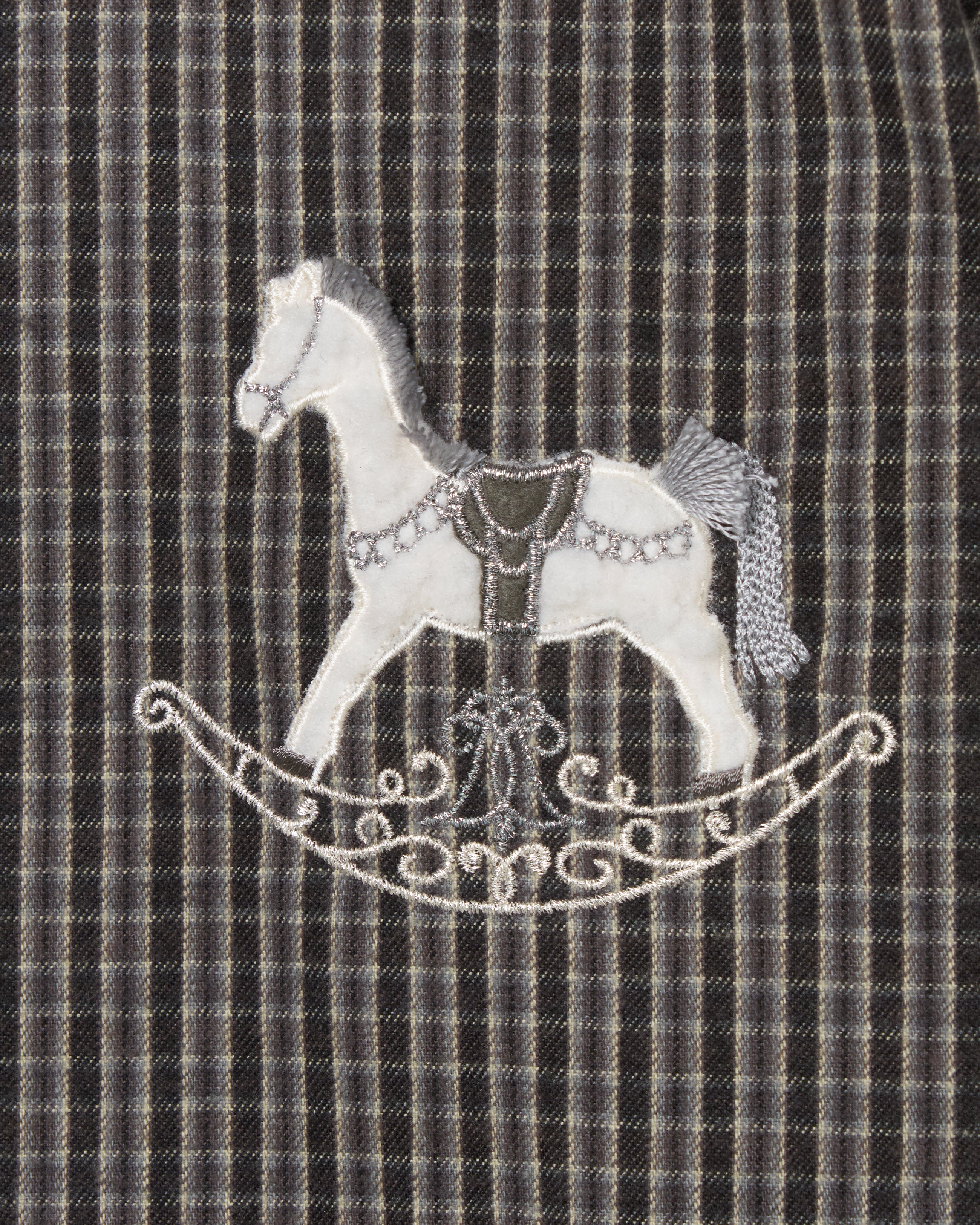 tanakadaisuke(タナカダイスケ)|シャツ|rocking horse check shirt Gray