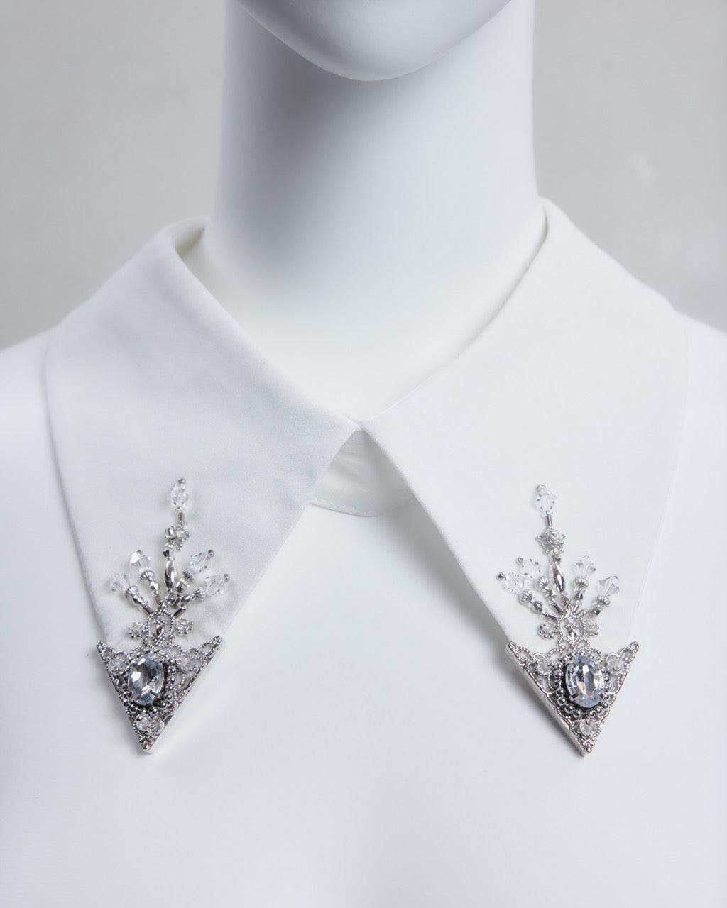 crystal silver tip collar – tanakadaisuke