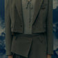 Pleated lining wrap skirt Gray【Delivery in January 2027】