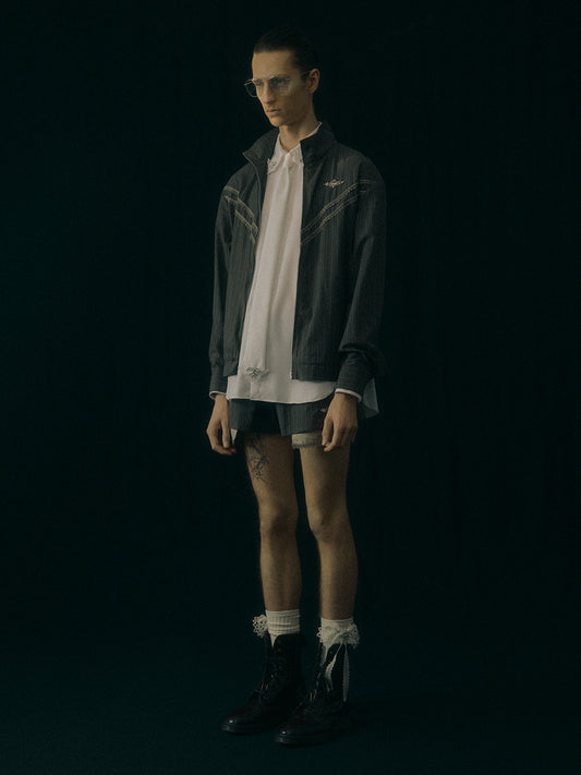 bijou logo stripe shorts【Delivery in January 2027】