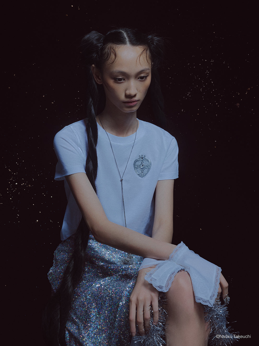 Cosmic Heart Compact T-shirt (White)【stock】