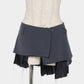 Pleated lining wrap skirt Gray【Delivery in January 2027】