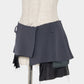 Pleated lining wrap skirt Gray【Delivery in January 2027】