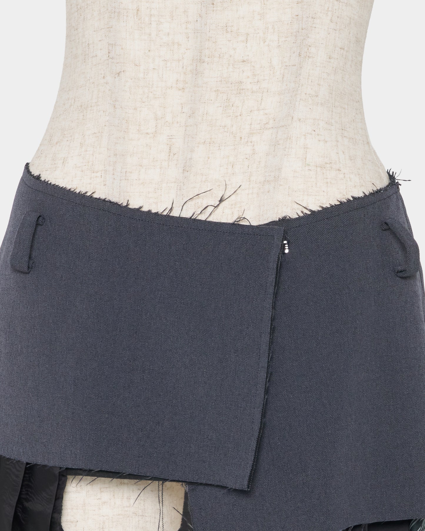Pleated lining wrap skirt Gray【Delivery in January 2027】