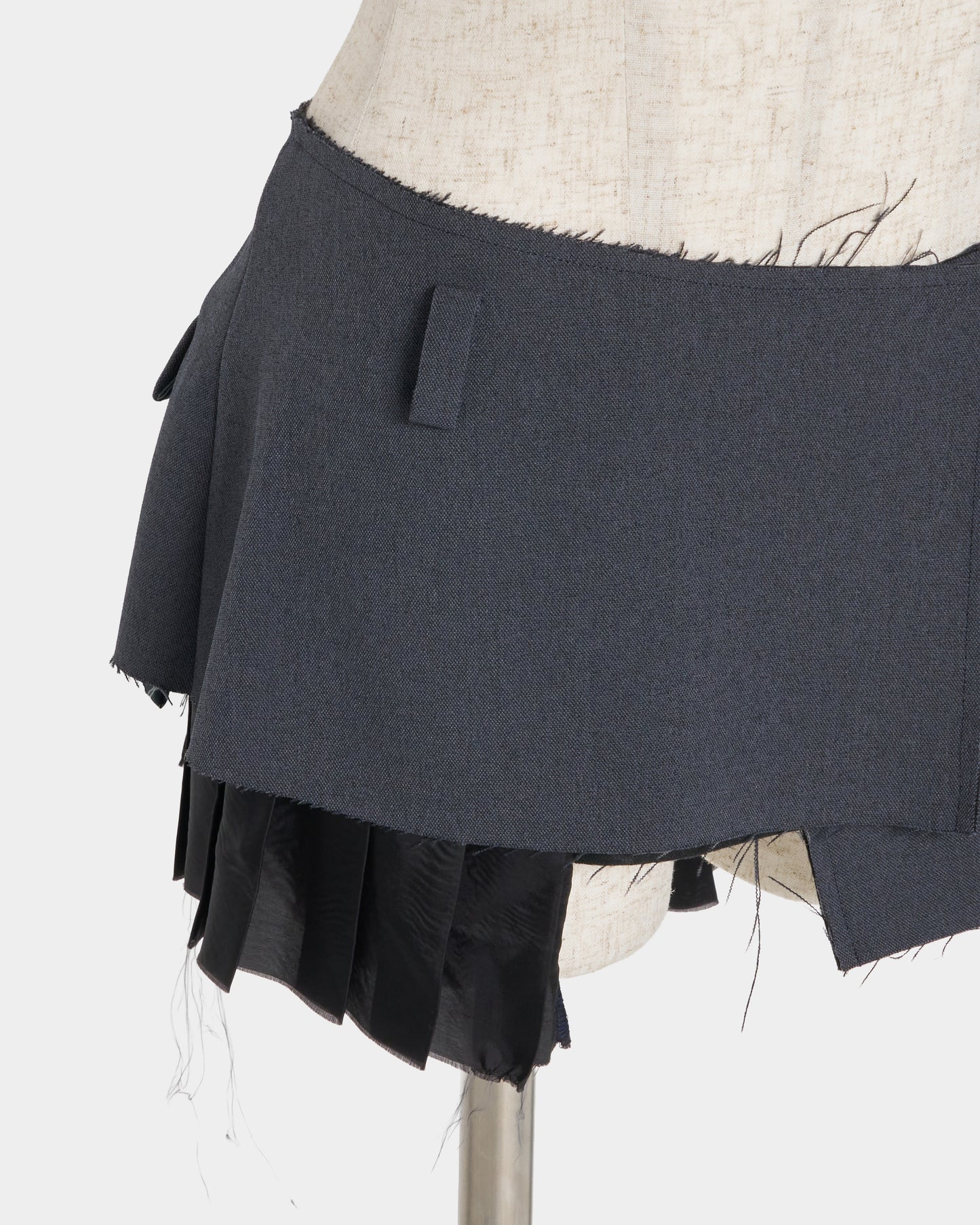 Pleated lining wrap skirt Gray【Delivery in January 2027】