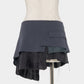 Pleated lining wrap skirt Gray【Delivery in January 2027】