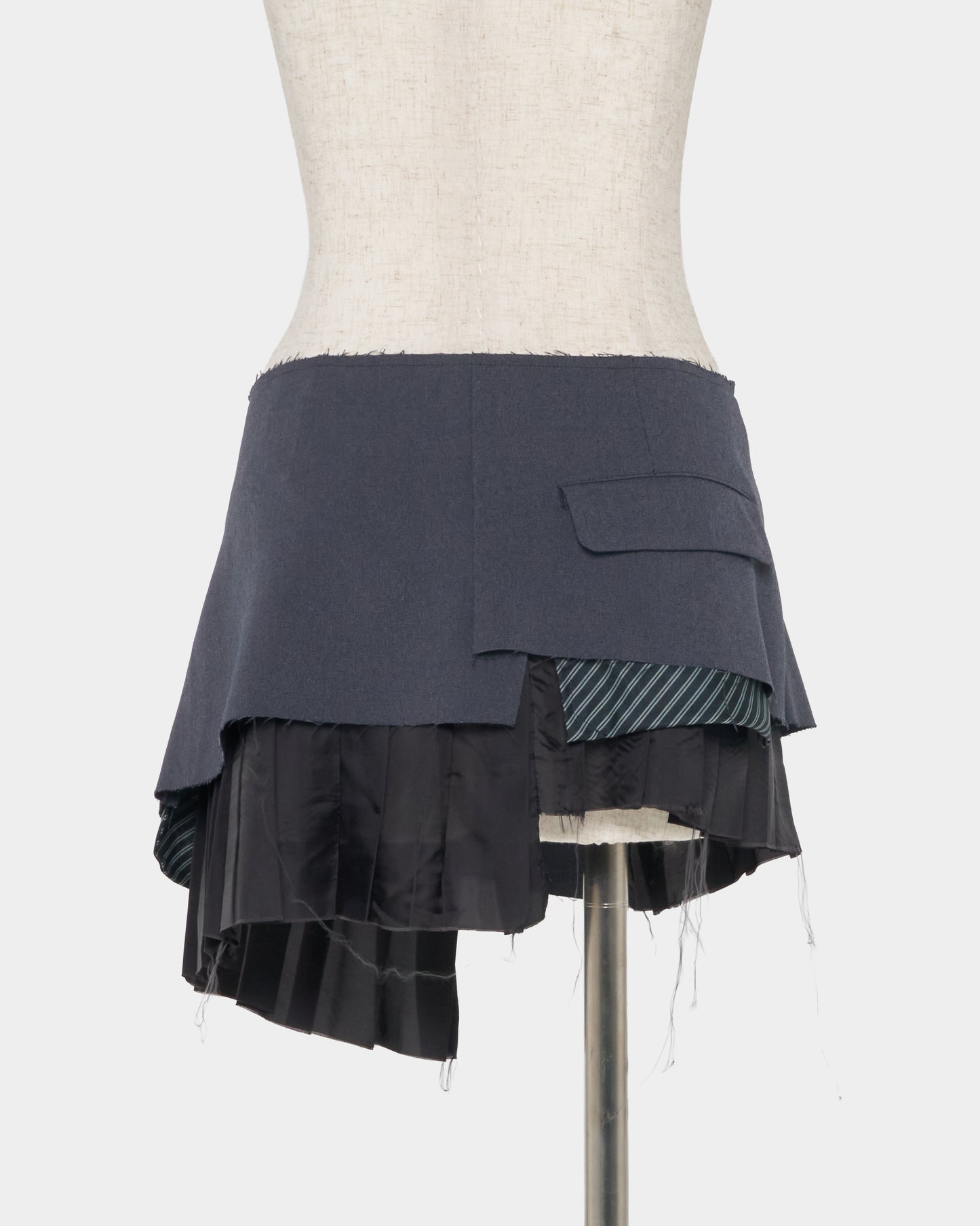 Pleated lining wrap skirt Gray【Delivery in January 2027】