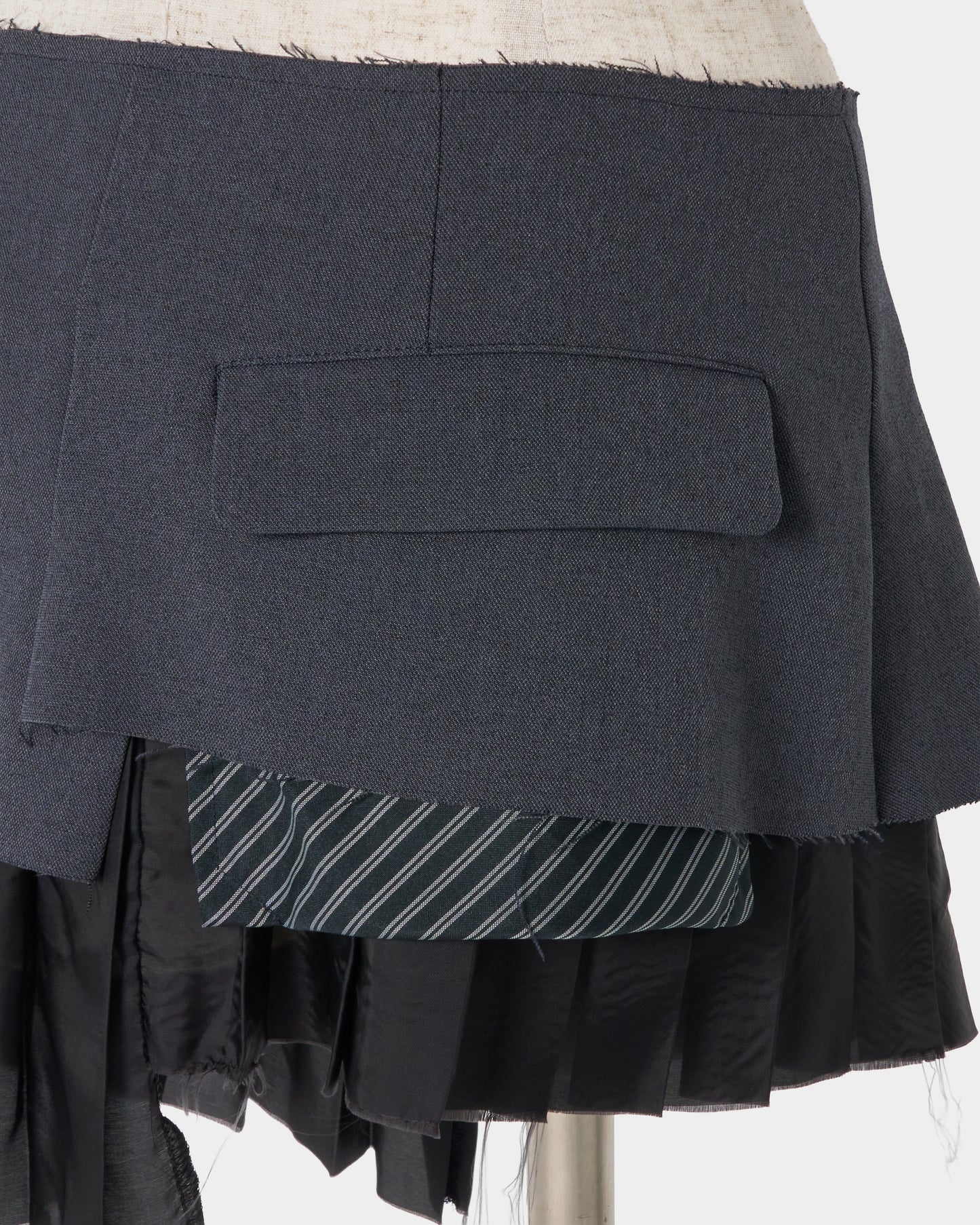 Pleated lining wrap skirt Gray【Delivery in January 2027】
