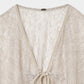 flower lace velvet ribbon cape Gray【Delivery in November 2025】
