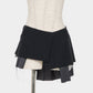 Pleated lining wrap skirt Black【Delivery in January 2027】