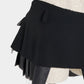 Pleated lining wrap skirt Black【Delivery in January 2027】