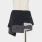 Pleated lining wrap skirt Black【Delivery in January 2027】
