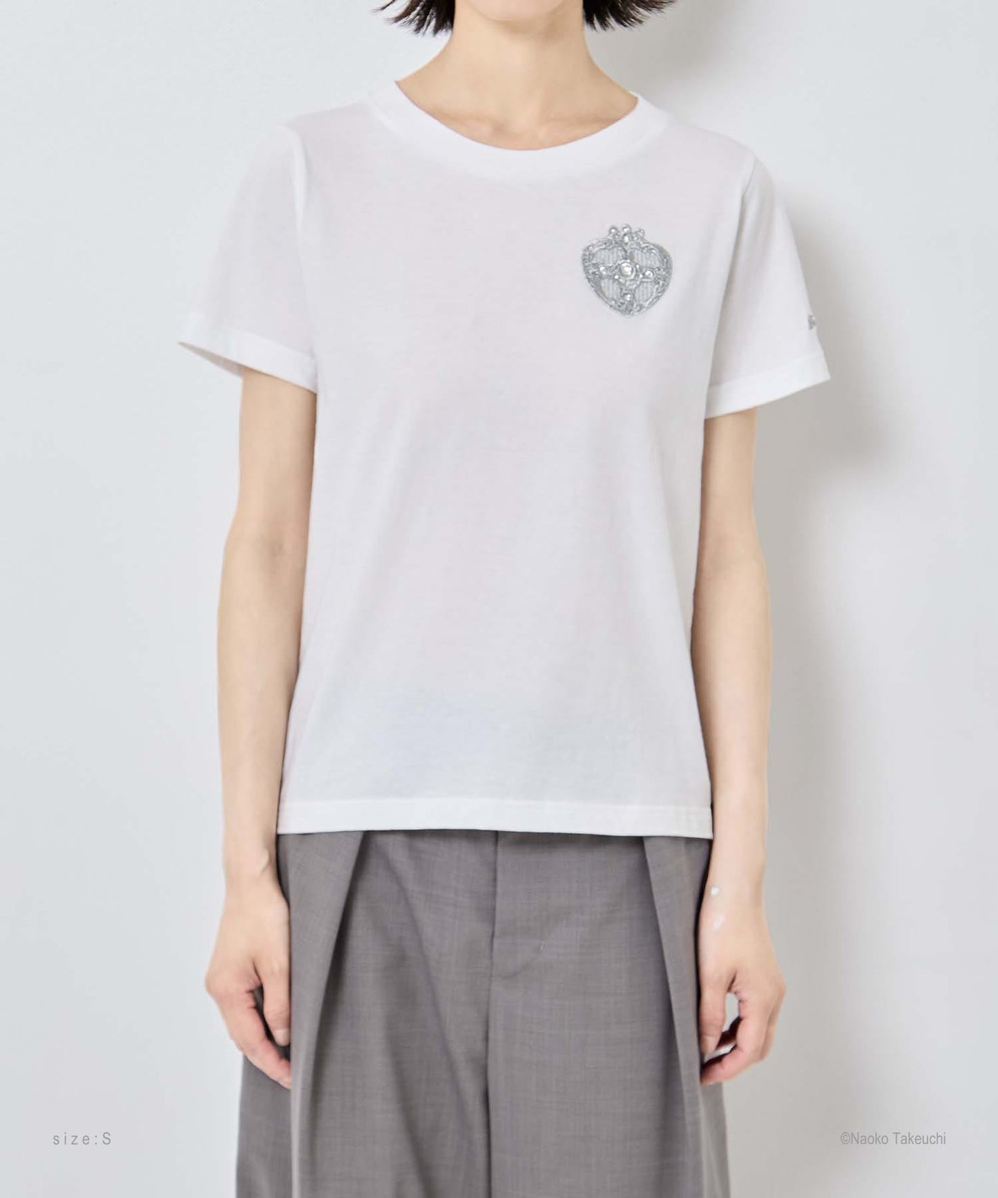 Cosmic Heart Compact T-shirt (White)【stock】