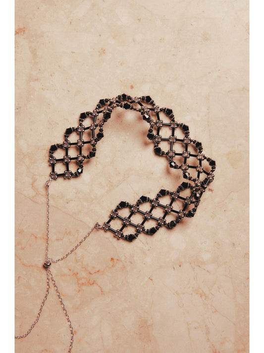 beads net choker Black【Delivery in January 2027】