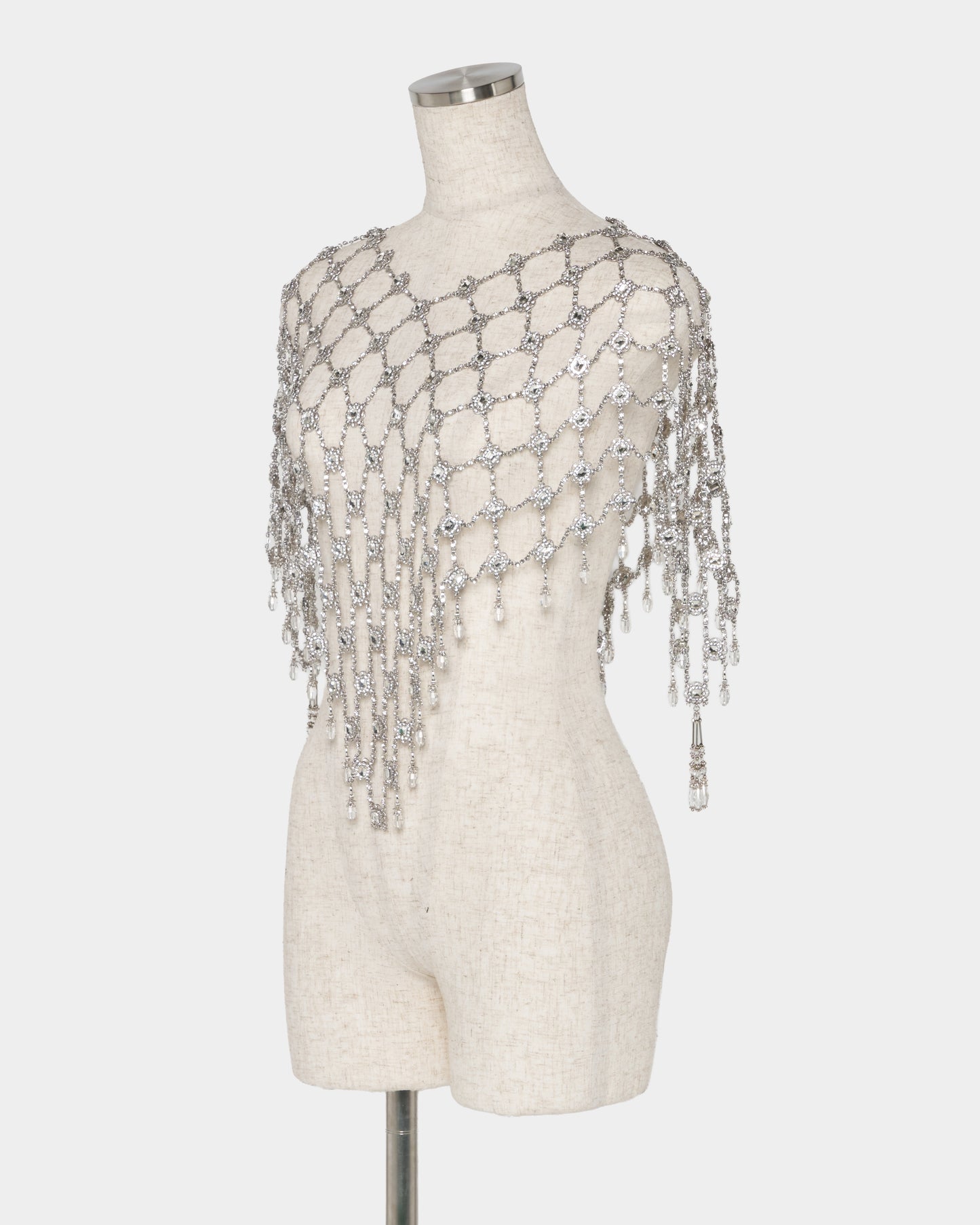Chain bijou crystal cape Silver【Delivery in March 2027】