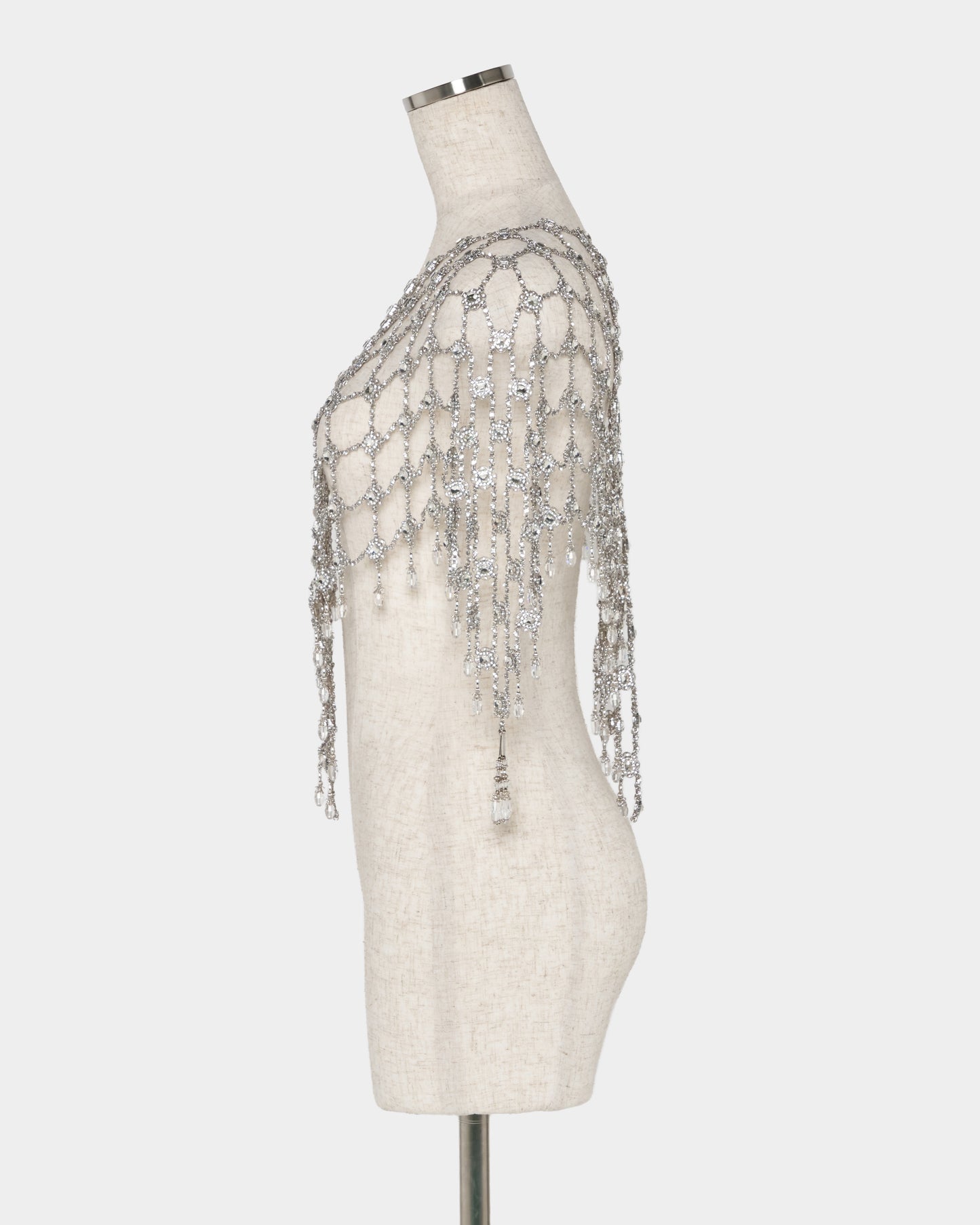 Chain bijou crystal cape Silver【Delivery in March 2027】