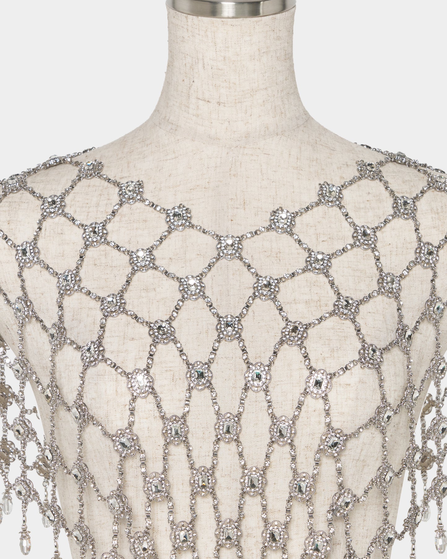 Chain bijou crystal cape Silver【Delivery in March 2027】