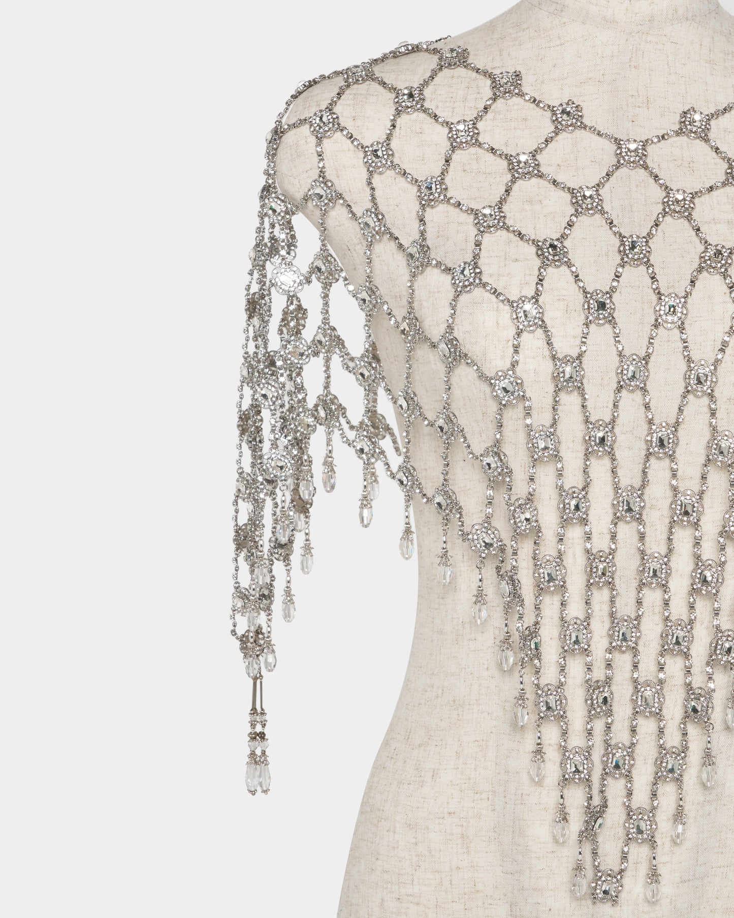 Chain bijou crystal cape Silver【Delivery in March 2027】