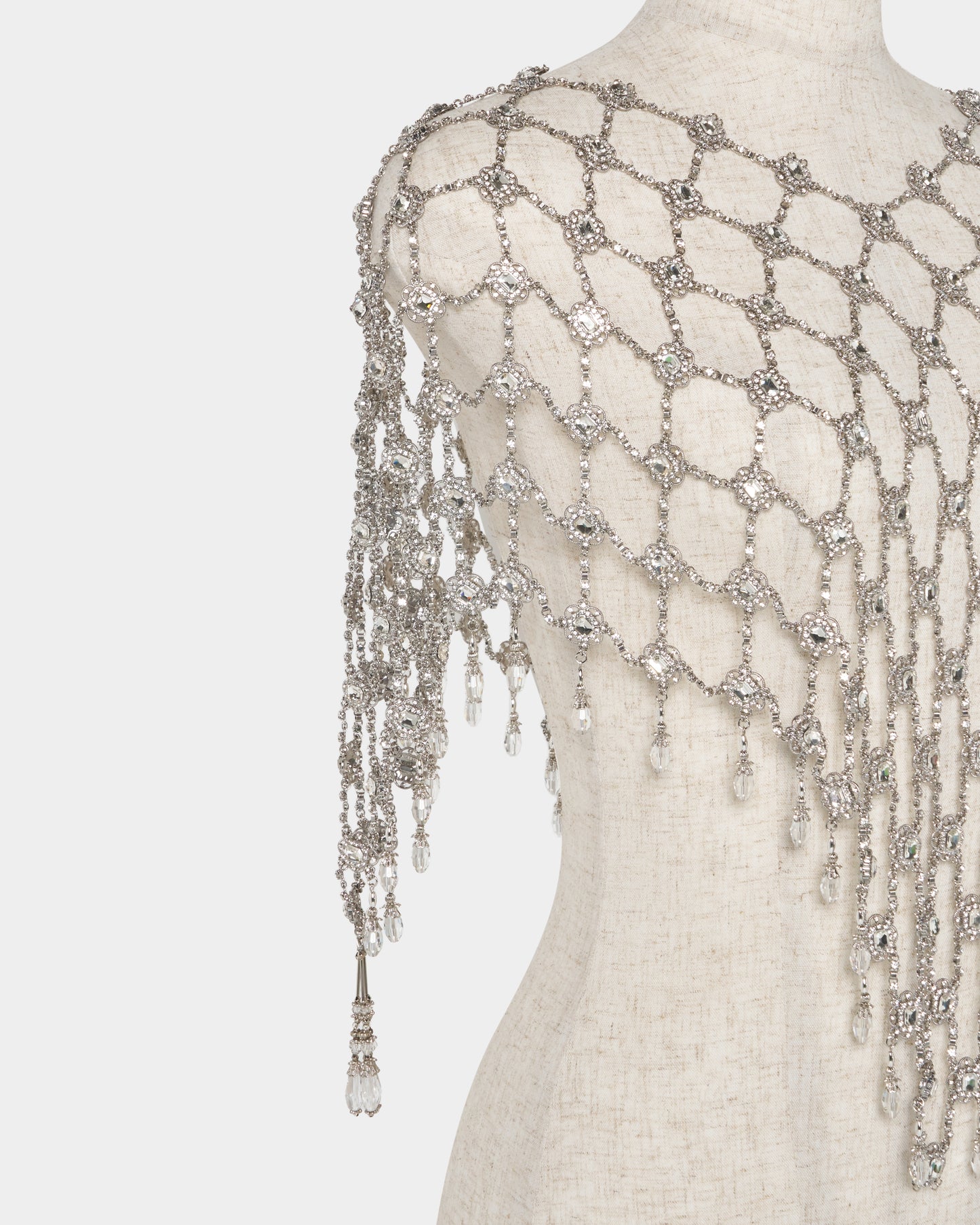 Chain bijou crystal cape Silver【Delivery in March 2027】