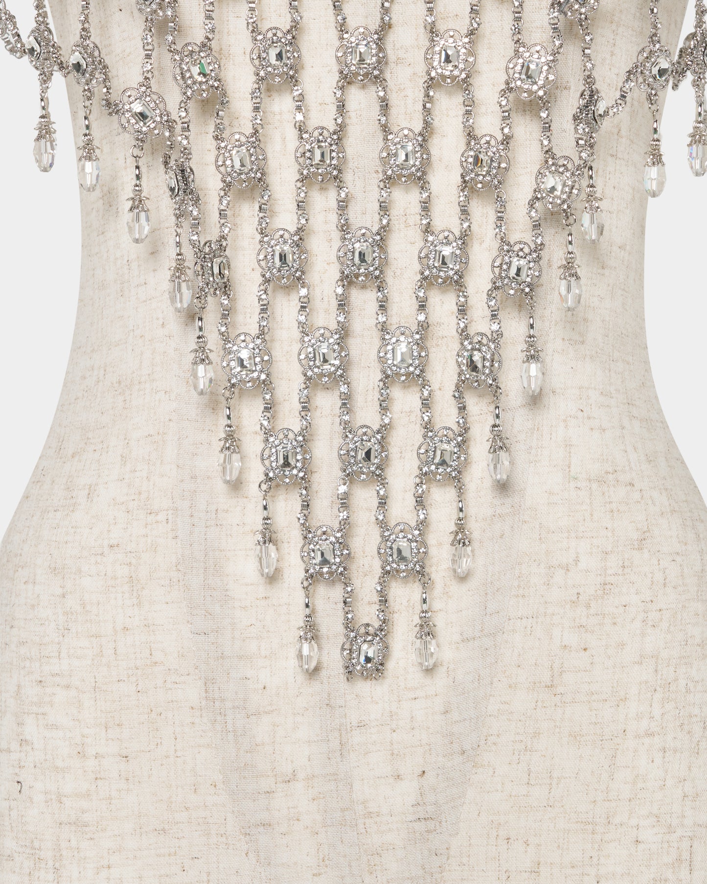Chain bijou crystal cape Silver【Delivery in March 2027】