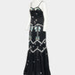 Silver lace floral dress【Delivery in March 2027】