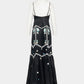 Silver lace floral dress【Delivery in March 2027】