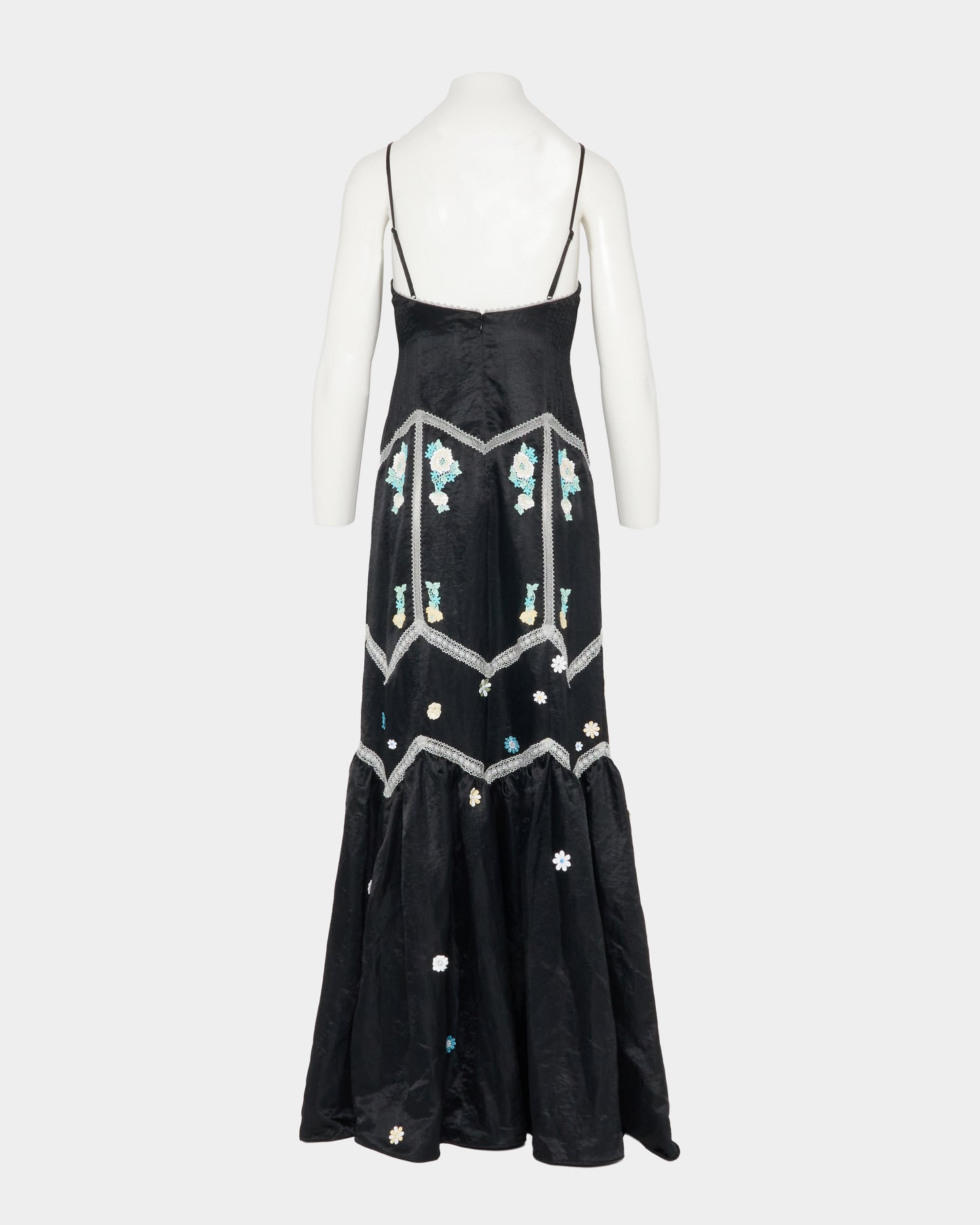 Silver lace floral dress【Delivery in March 2027】