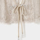 flower lace velvet ribbon cape Gray【Delivery in November 2025】