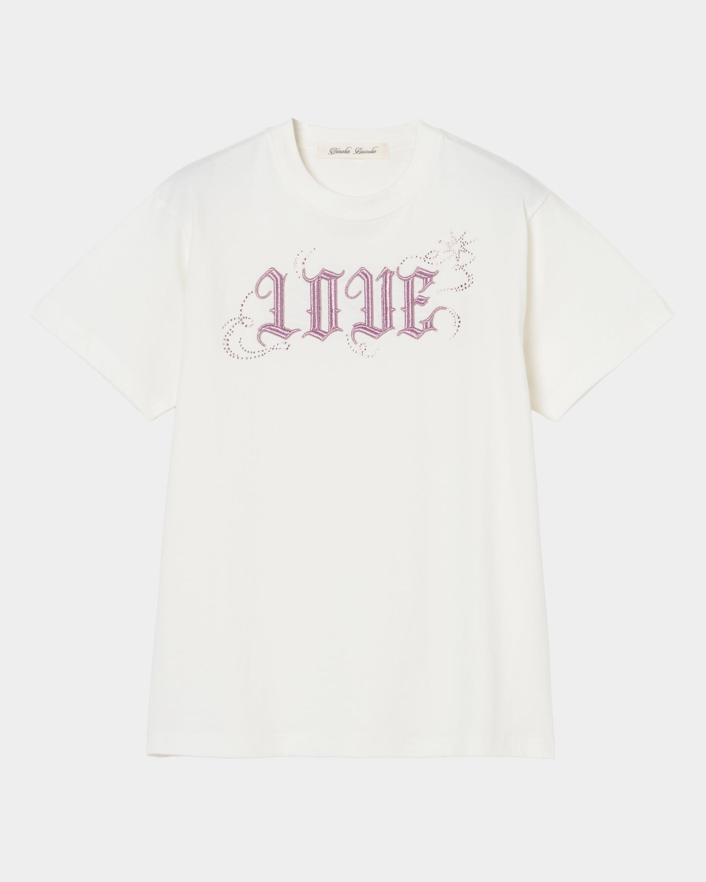 LOVE sparkle T-shirt White × Pink【POPUP先行】
