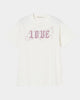 LOVE sparkle T-shirt White × Pink【stock】