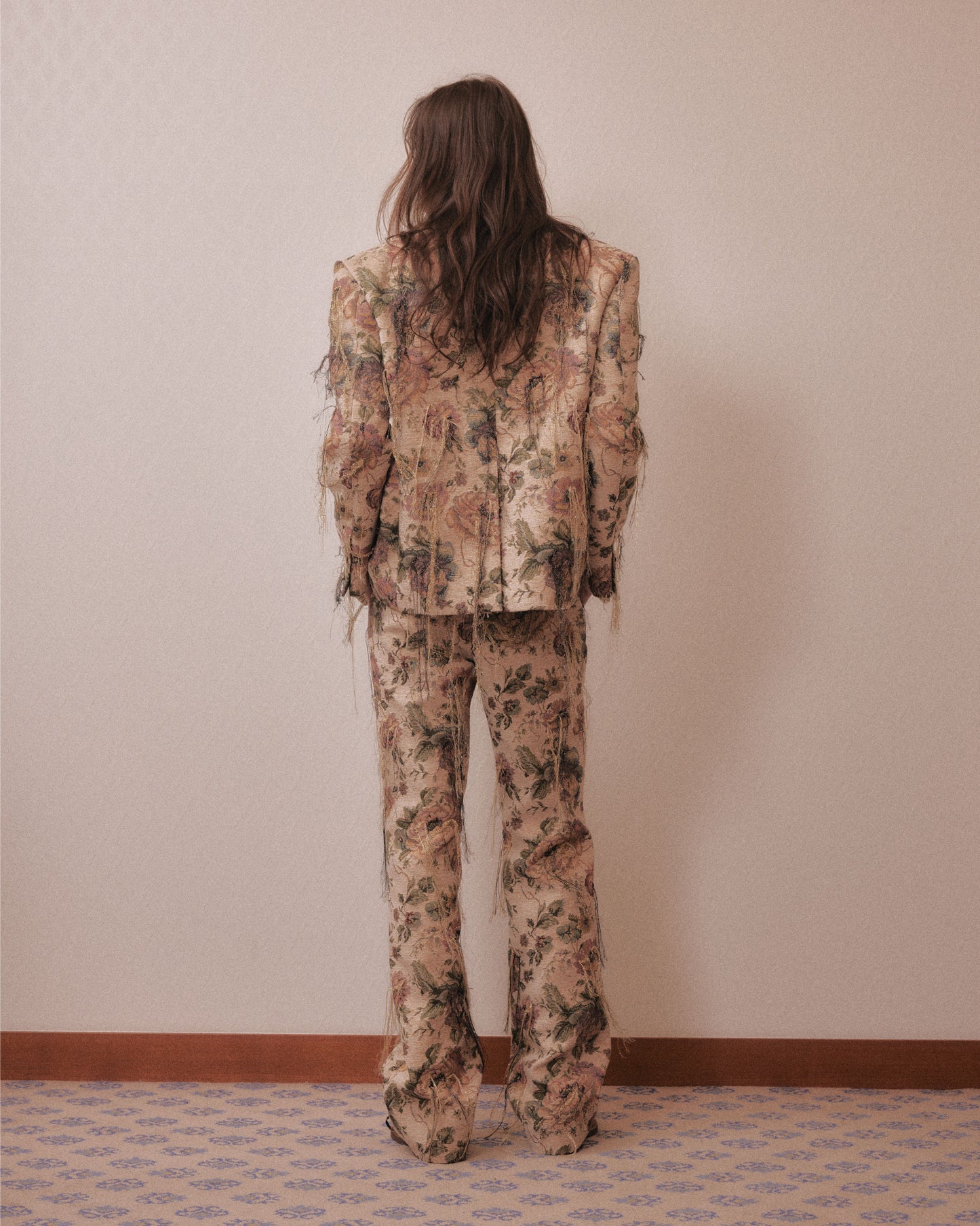 Frolal jacquard fringe pants One color【Delivery in March 2027】