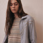 Lace border knit pulover Gray【Delivery in January 2027】