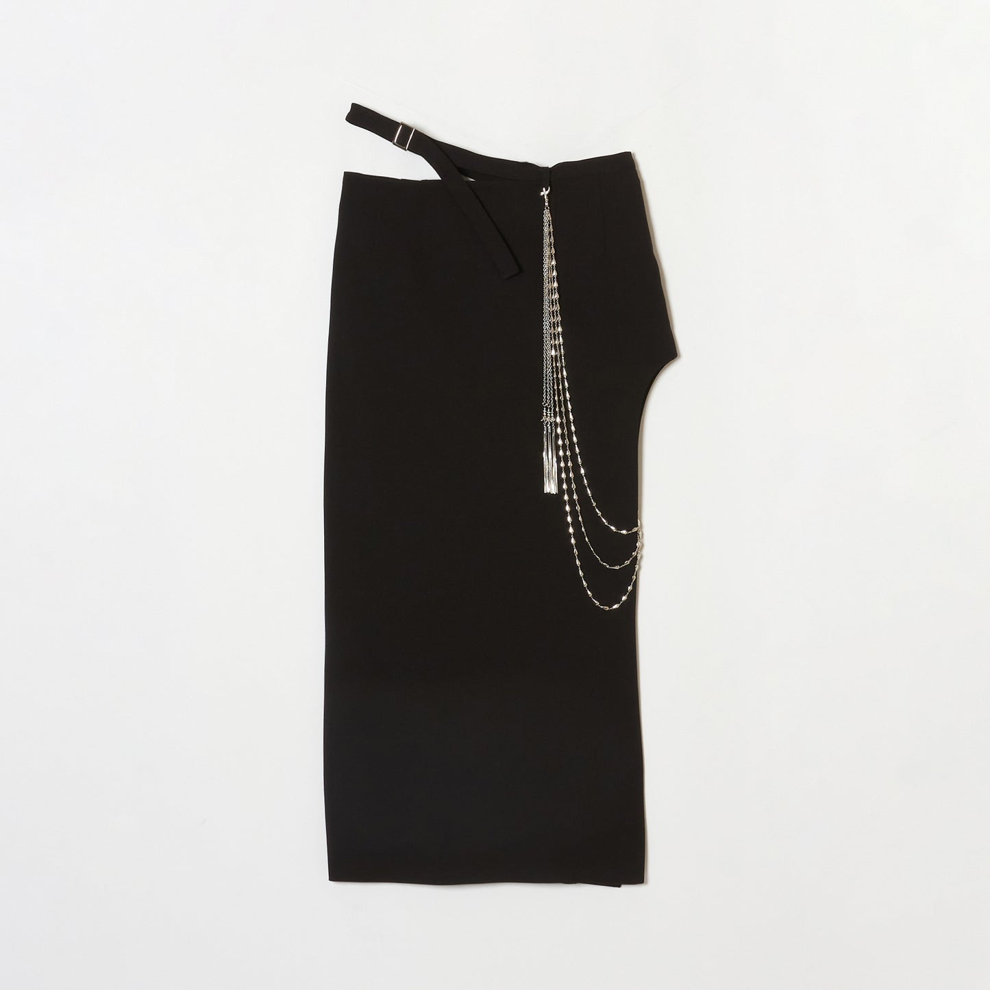 three long chain cut-out tight skirt【Stock】